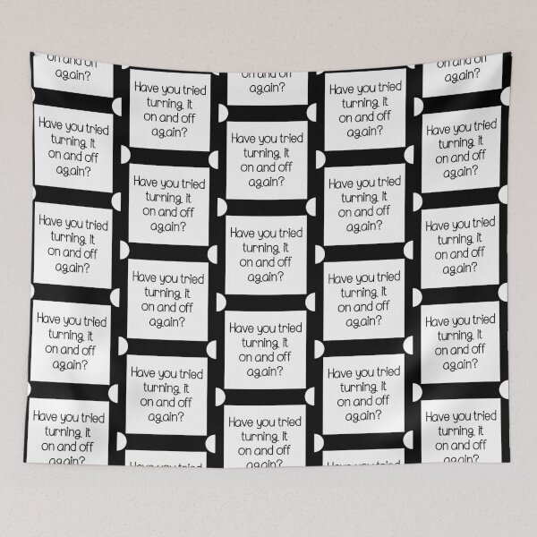 Item preview, Have you tried turning it on and off minimalistic joke good advice designed and sold by CosmicGypsy2000.