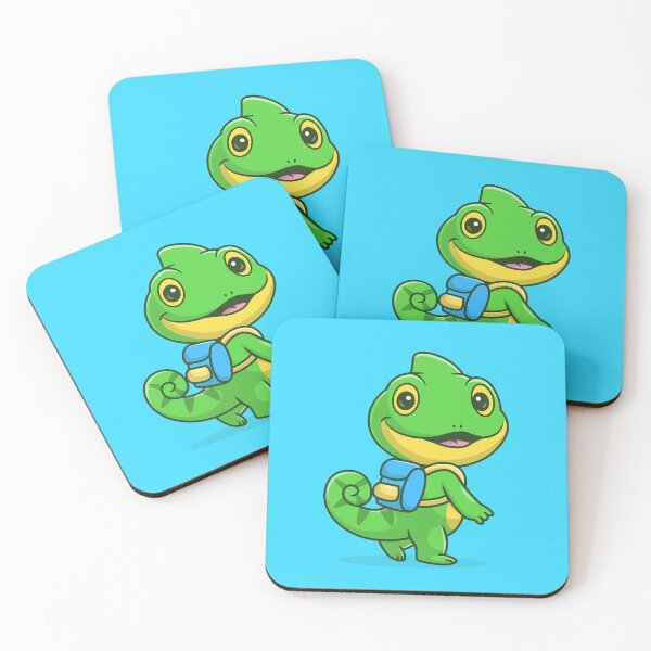 Item preview, Schoolbound Chameleon: Cute Chameleon with Backpack Cartoon Vector Icon Illustration designed and sold by hjian8219.