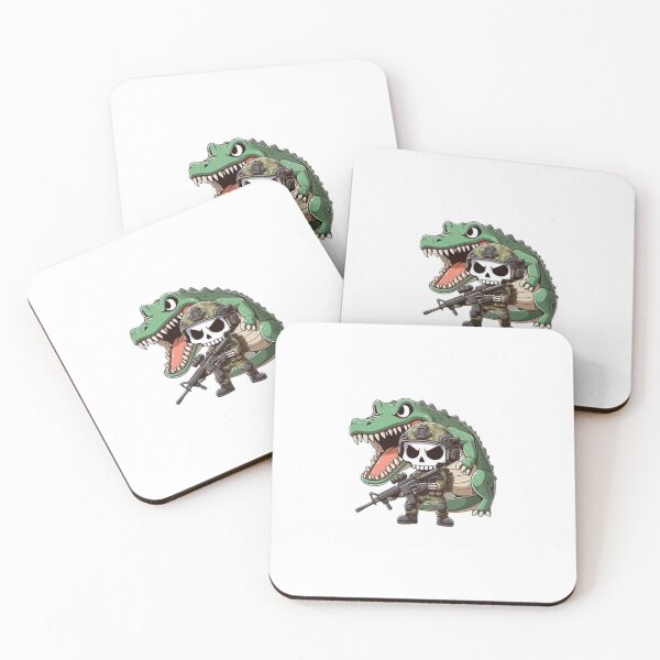 Item preview, Cute skeleton in tactical gear with crocodile designed and sold by Wxjtecki.