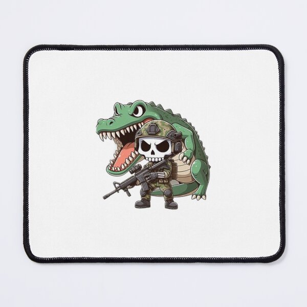 Item preview, Cute skeleton in tactical gear with crocodile designed and sold by Wxjtecki.