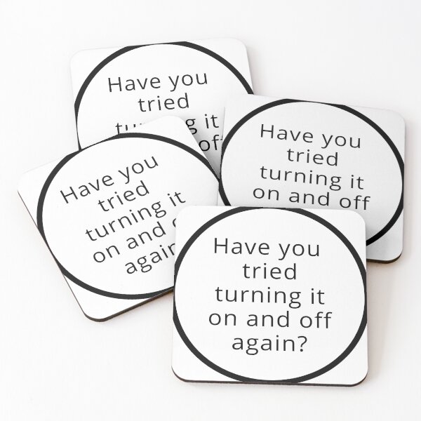 Item preview, Have you tried turning it on and off minimalistic joke good advice designed and sold by CosmicGypsy2000.
