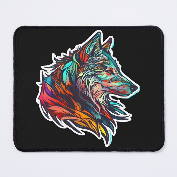 Item preview, Leafy Abstract Wolf Art designed and sold by PeteRascal.