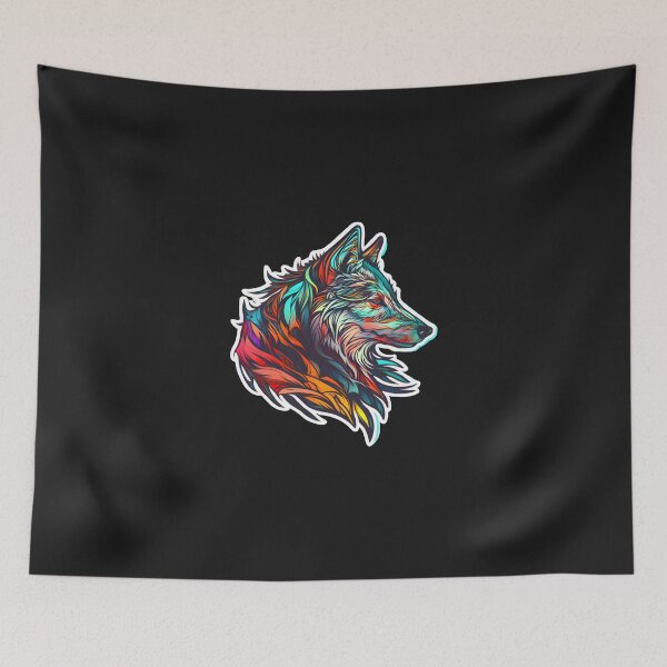 Item preview, Leafy Abstract Wolf Art designed and sold by PeteRascal.