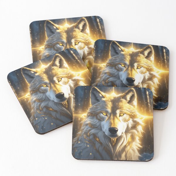 Item preview, The Golden Alpha Wolf designed and sold by Mothrrr.