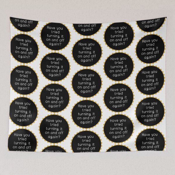 Item preview, Have you tried turning it on and off minimalistic joke good advice designed and sold by CosmicGypsy2000.