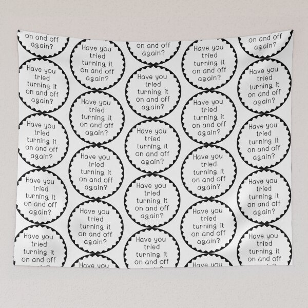 Item preview, Have you tried turning it on and off minimalistic joke good advice designed and sold by CosmicGypsy2000.