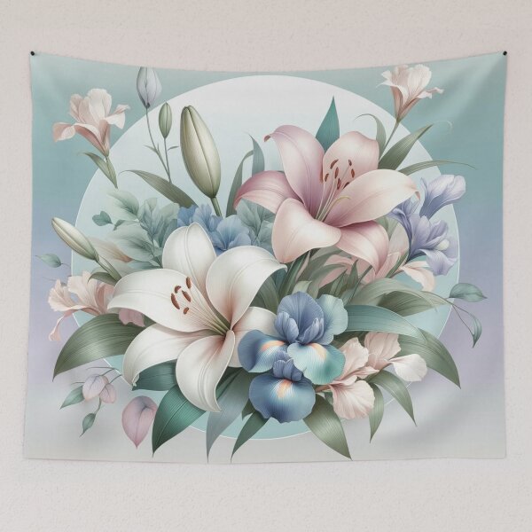 Item preview, Serene Lilies and Irises Haven designed and sold by floraldesigns-v.