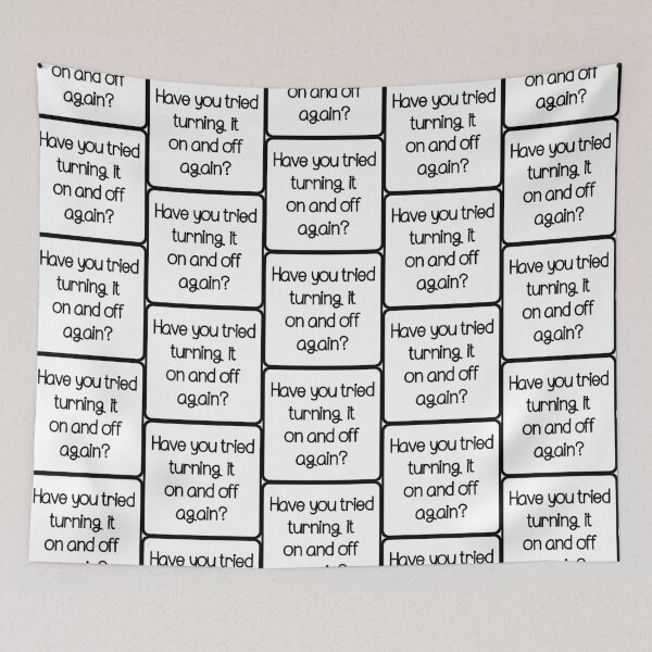 Item preview, Have you tried turning it on and off minimalistic joke good advice designed and sold by CosmicGypsy2000.