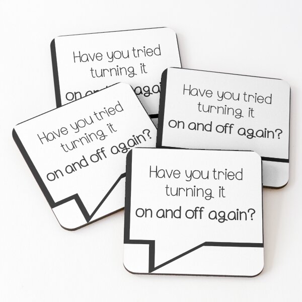 Item preview, Have you tried turning it on and off minimalistic joke good advice designed and sold by CosmicGypsy2000.