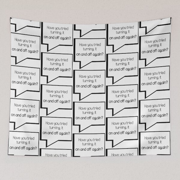 Item preview, Have you tried turning it on and off minimalistic joke good advice designed and sold by CosmicGypsy2000.