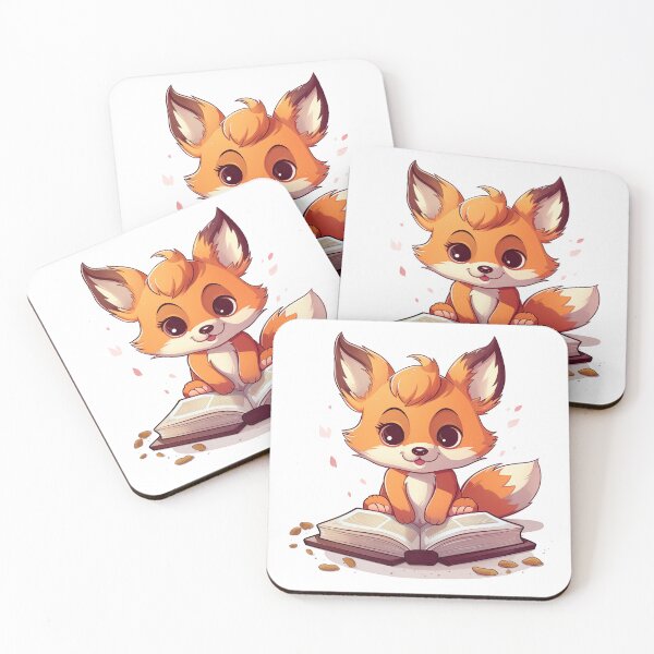 Item preview, Cute fox reading books designed and sold by HappyStickBike.
