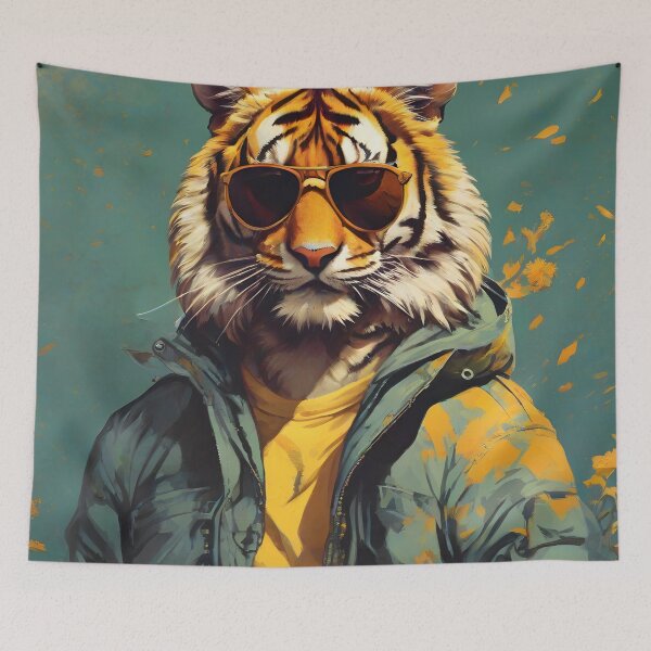 Item preview, Comic Lion with jacket designed and sold by pixelartestudio.