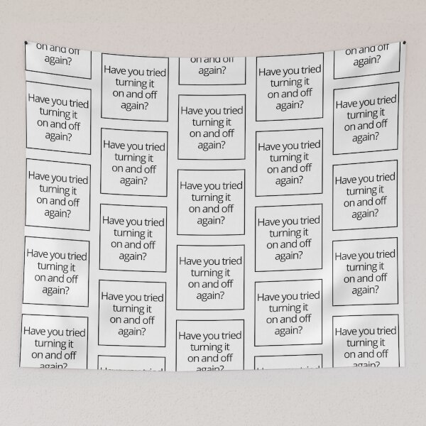 Item preview, Have you tried turning it on and off minimalistic joke good advice designed and sold by CosmicGypsy2000.
