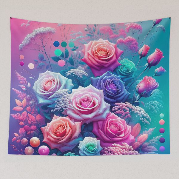 Item preview, Tranquil Dreams of Roses and Baby's Breath designed and sold by floraldesigns-v.