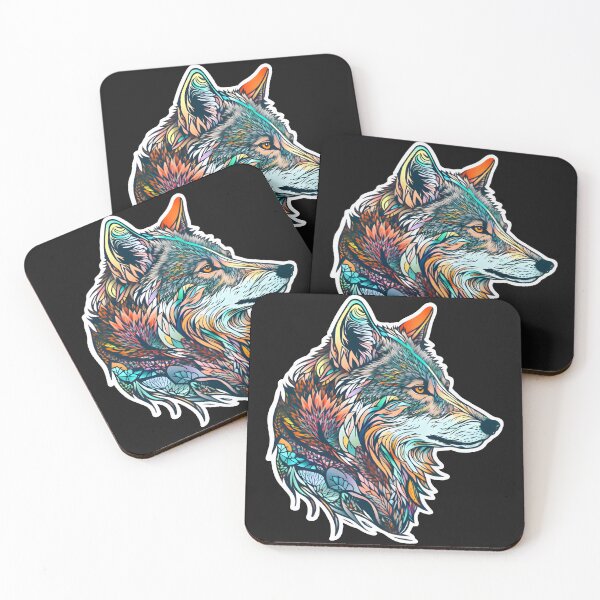 Item preview, Leafy Abstract Wolf Art designed and sold by PeteRascal.