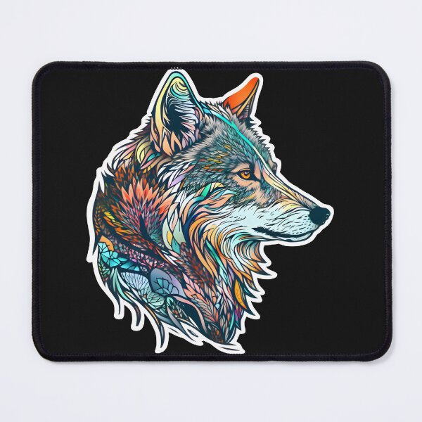 Item preview, Leafy Abstract Wolf Art designed and sold by PeteRascal.