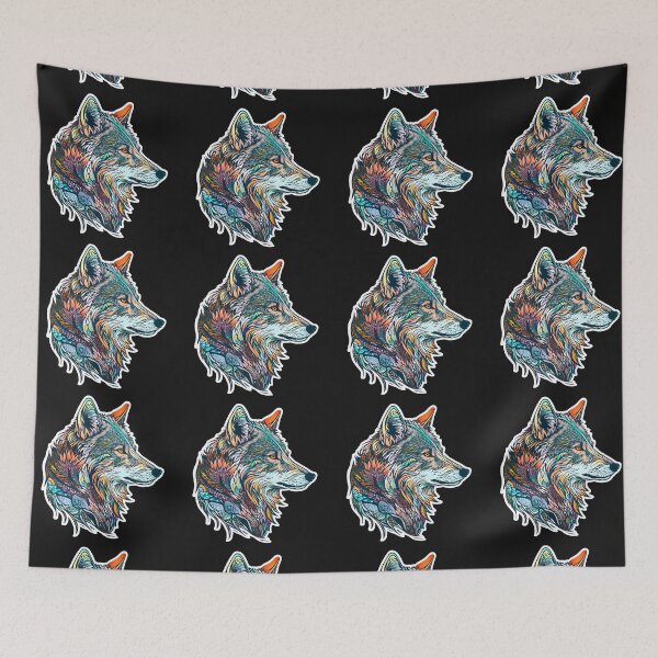 Item preview, Leafy Abstract Wolf Art designed and sold by PeteRascal.