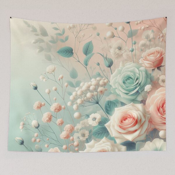 Item preview, Serene Roses and Baby's Breath Oasis designed and sold by floraldesigns-v.