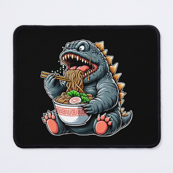 Item preview, Cute Godzilla eating Ramen designed and sold by melvtec.