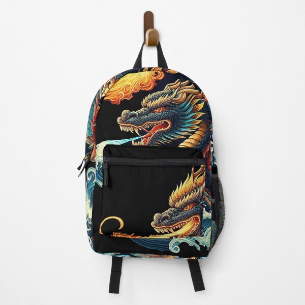 Item preview, Harmony of Elemental Dragons black background designed and sold by autrouvetout.