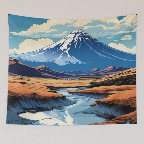 Artikelvorschau, Vulkanlandschaft mit Fluss entworfen und verkauft von Secondearth.