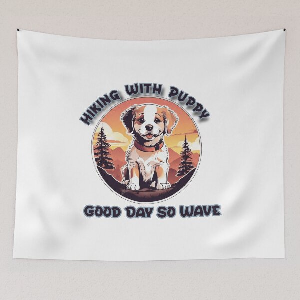 Item preview, Hiking With Puppy Good Day So Wave designed and sold by Almasrigroup.