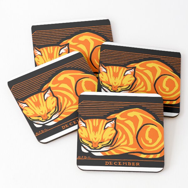 Item preview, December Cat (1917) by Julie de Graag designed and sold by LoveYourCounty.
