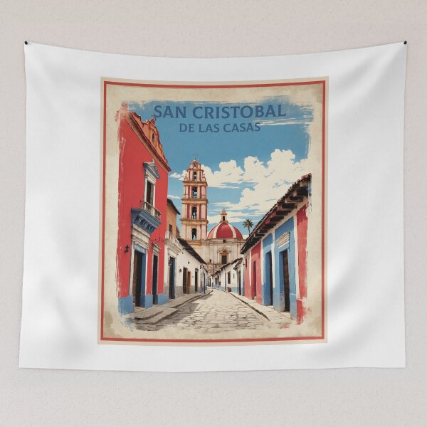Item preview, San Cristobal de las Casas Mexico Vintage Poster Tourism designed and sold by TravelersGems.