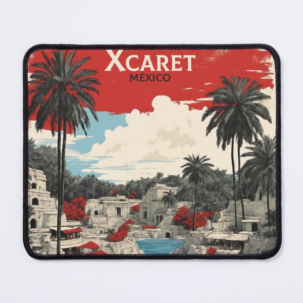 Item preview, Xcaret Riviera Maya Mexico Vintage Poster Tourism designed and sold by TravelersGems.