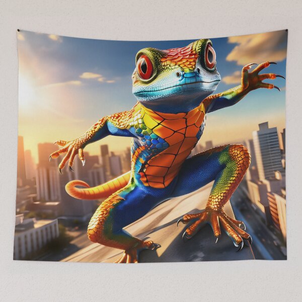 Item preview, Superhero gecko "at work" designed and sold by Metaverse8.