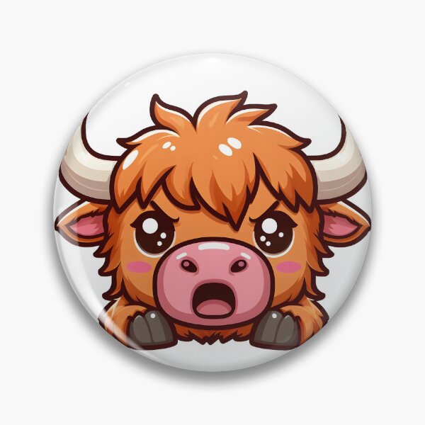 Item preview, Cute Angry Highland Cow designed and sold by DeeGeeArrt.