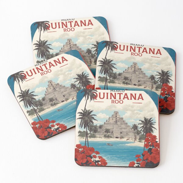Item preview, Quintana Roo Mexico Vintage Poster Tourism designed and sold by TravelersGems.