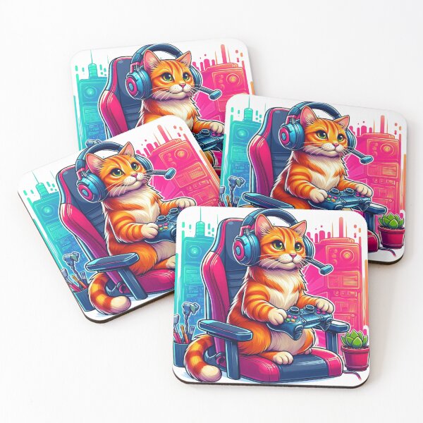 Item preview, Digital Feline: Ruler of the Gaming Realm designed and sold by AIStoore.