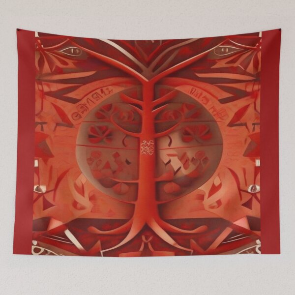 Item preview, Red brick with exotic tree designed and sold by aminz4.