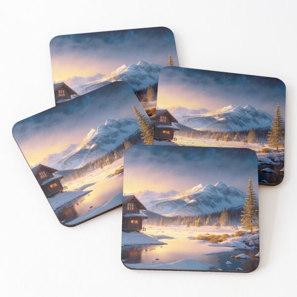 Item preview, Lonely cottage in the mountains in winter designed and sold by M-Y-A-R-T-.