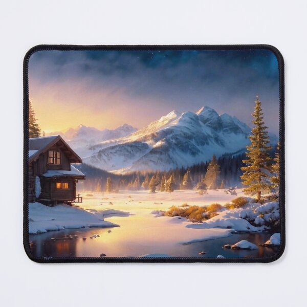 Item preview, Lonely cottage in the mountains in winter designed and sold by M-Y-A-R-T-.