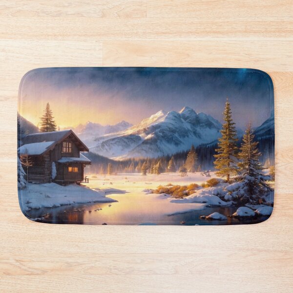 Item preview, Lonely cottage in the mountains in winter designed and sold by M-Y-A-R-T-.