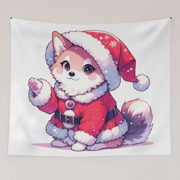 Item preview, Dog Santa Claus Christmas designed and sold by Hissa-O.