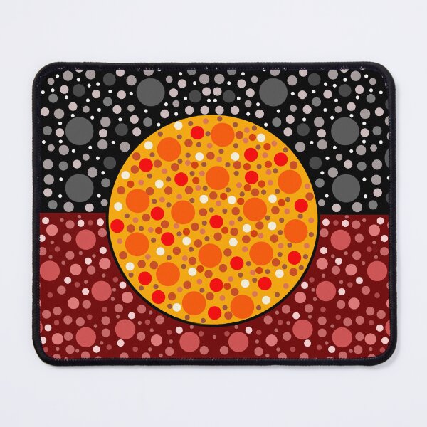 Item preview, Aboriginal australian flag dot art designed and sold by Quacktails.