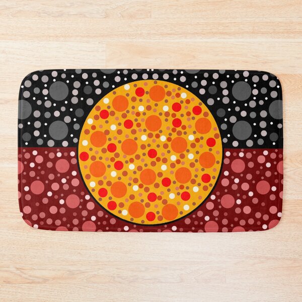 Item preview, Aboriginal australian flag dot art designed and sold by Quacktails.
