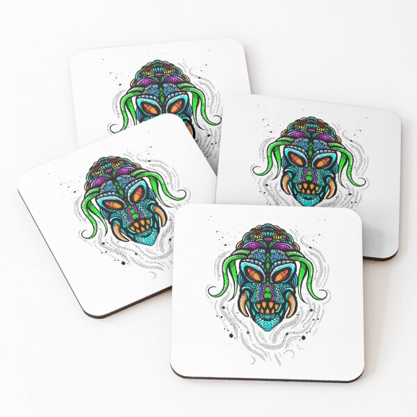 Item preview, premium colorful mythical skull vector art designed and sold by Color-Lab.