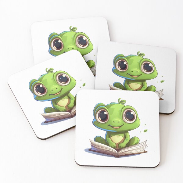 Item preview, Cute frog reading a book designed and sold by HappyStickBike.