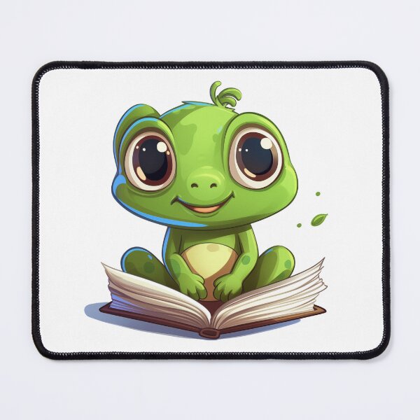 Item preview, Cute frog reading a book designed and sold by HappyStickBike.