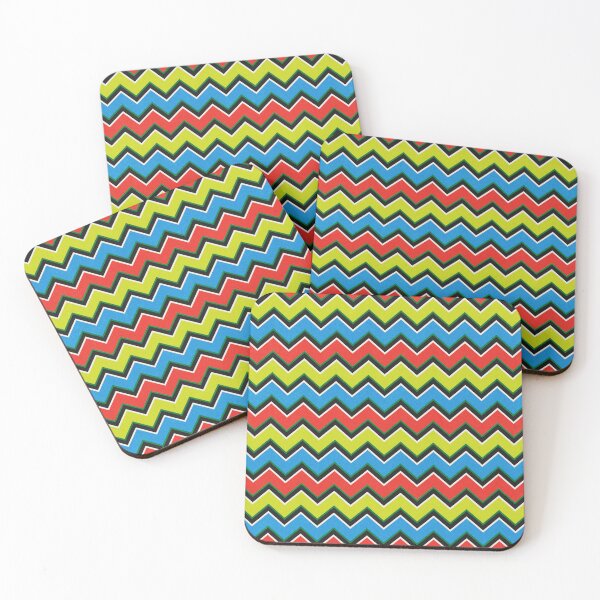 Item preview, Red Green Blue Chevron Pattern designed and sold by Blue-Banana.
