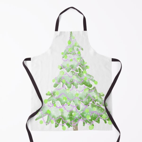 Item preview, Watercolor Christmas Tree covered in snow, light colors, delicate green and lilac. designed and sold by My-fake-places.