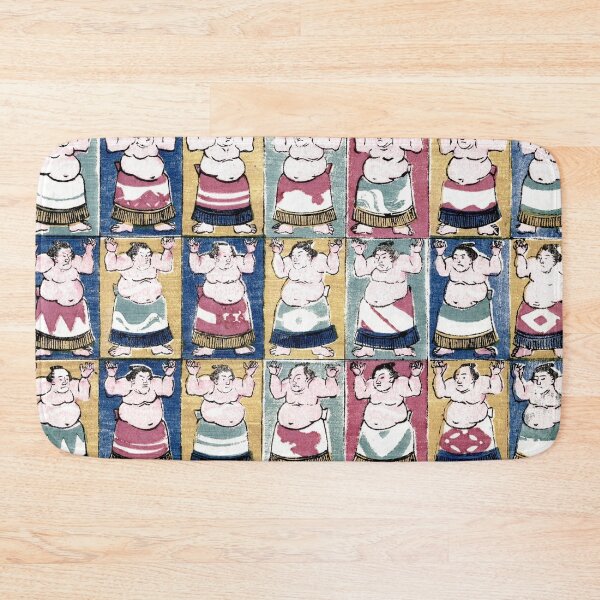 Item preview, Sumo Wrestlers (1852) Vintage Japanese Print by Utagawa Yoshikazu designed and sold by BossyCatHome.