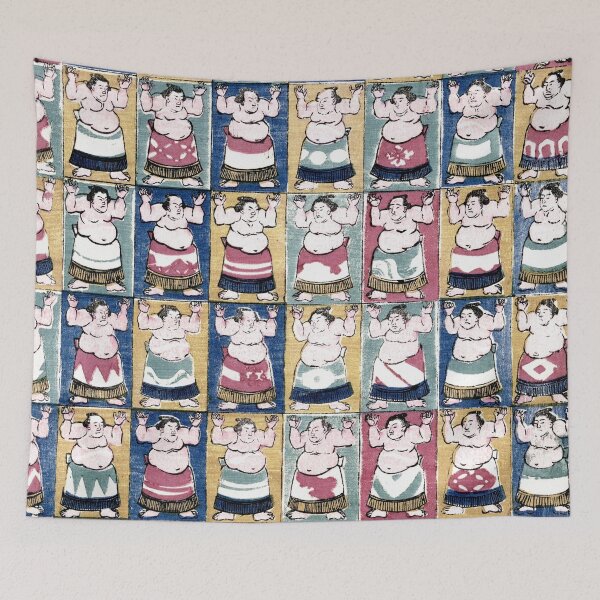 Item preview, Sumo Wrestlers (1852) Vintage Japanese Print by Utagawa Yoshikazu designed and sold by BossyCatHome.