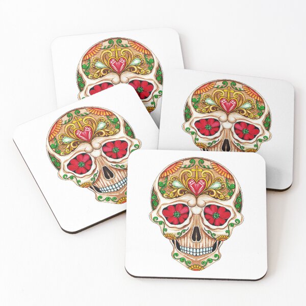 Item preview, Sugarskull fancy vintage and gems day of the dead hand painting. designed and sold by Jiwsurreal.