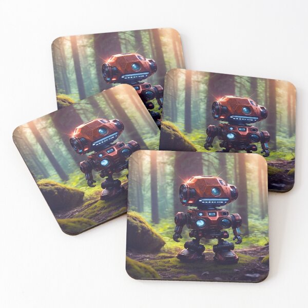 Item preview, Rusty robot in a dense forest designed and sold by M-Y-A-R-T-.