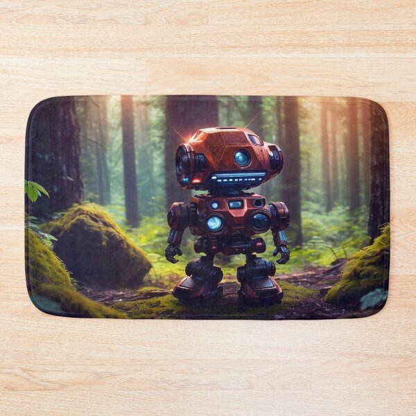 Item preview, Rusty robot in a dense forest designed and sold by M-Y-A-R-T-.